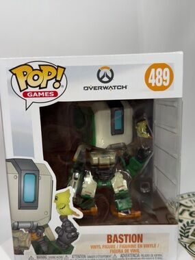 Funko POP! Games Overwatch Bastion Figure - Green/White vaulted “rare”
